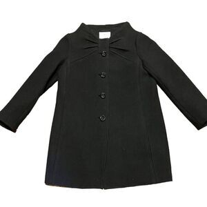 Kate Spade ETTA Wool Bow Coat Black | Size 6